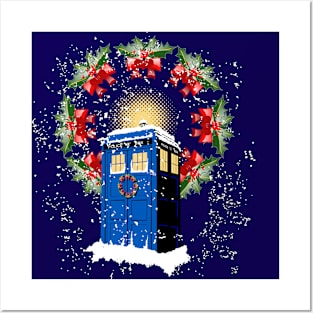 A WARM AND CONFORTABLE TARDIS IN THE SNOW STORM Posters and Art